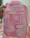 Princess Dream Rainbow School Backpack – Large Capacity Ergonomic Pastel Book Bag for Girls (44×31×13 cm) OneMart