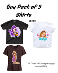 Buy Pack of 3 T shirts For kids and girls